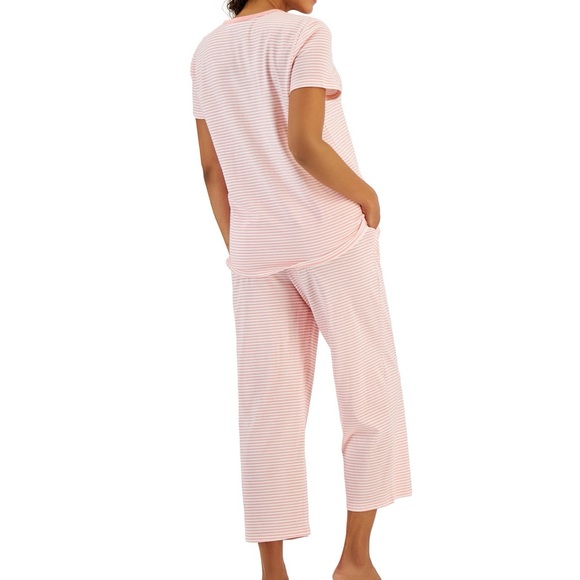 Women's 2-Pc. Cotton Printed Cropped Pajamas Set, size medium - Picture 2 of 3